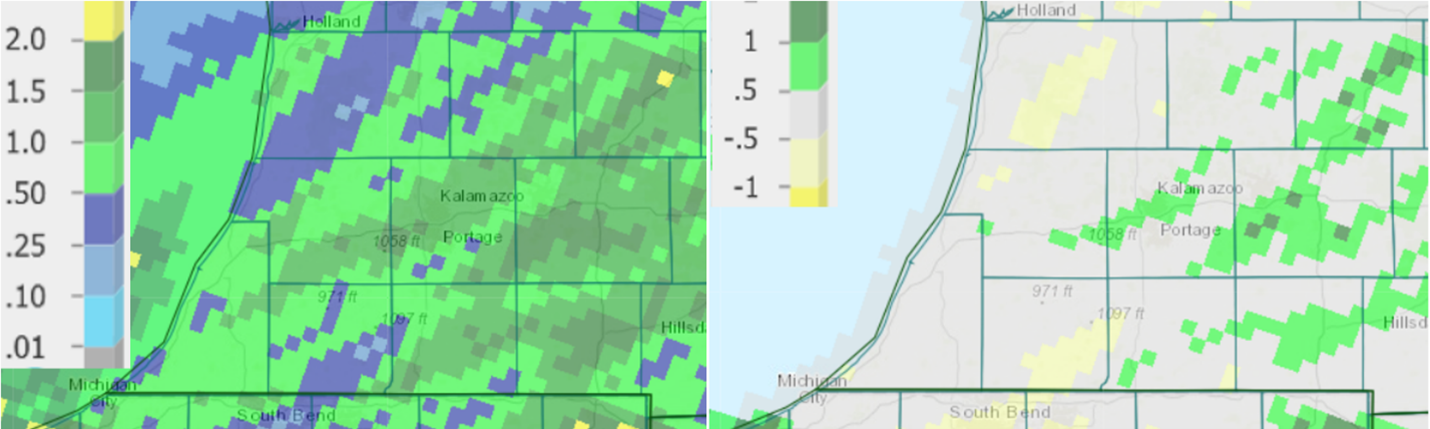 Precipitation totals